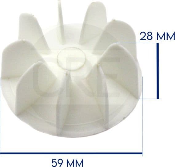 Ventola 59mm per Phon Asciugacapelli con Albero 3,5 mm Foro Chiuso – I Compatibili – lampada