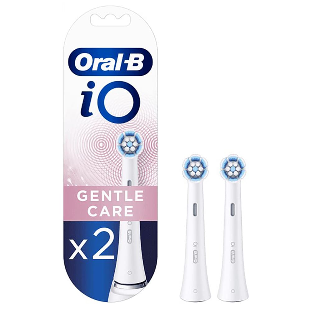 2 Testine di Ricambio Gentle Care Bianco per Oral-B iO 3753, 3758, 3769, 3776, 3794 - 2