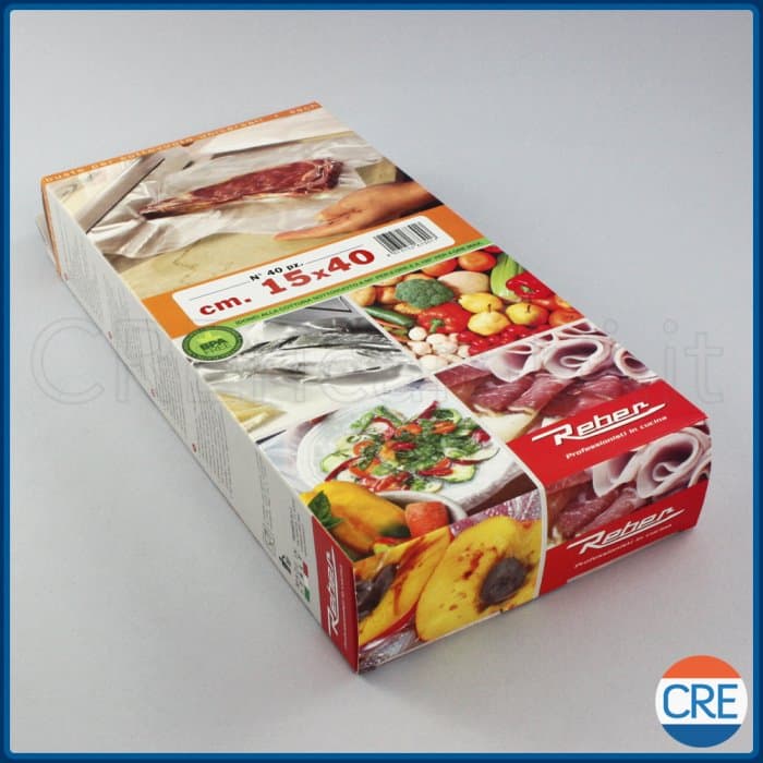 Sacchetti 15x40 cm, 40 pezzi, Goffrati, Sottovuoto e Cottura, Universali, BPA Free - 2