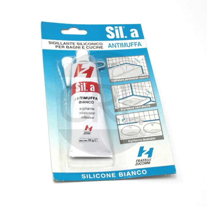 Sil.a Antimuffa, Sigillante Siliconico Bagni e Cucine, Bianco, 50g, Fratelli Zucchini - 2