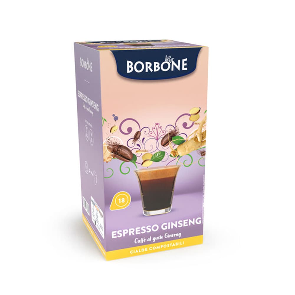 18 Cialde Compostabili, Espresso Ginseng, ESE 44mm, Caffè Borbone - 2