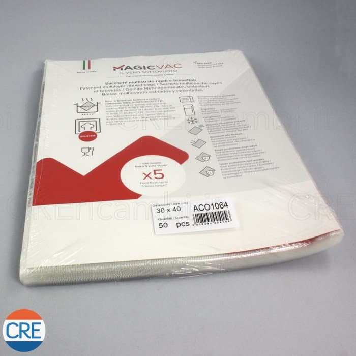 50 Sacchetti 30x40 cm, Sottovuoto e Cottura, Multistrato Rigati, BPA Free - 3
