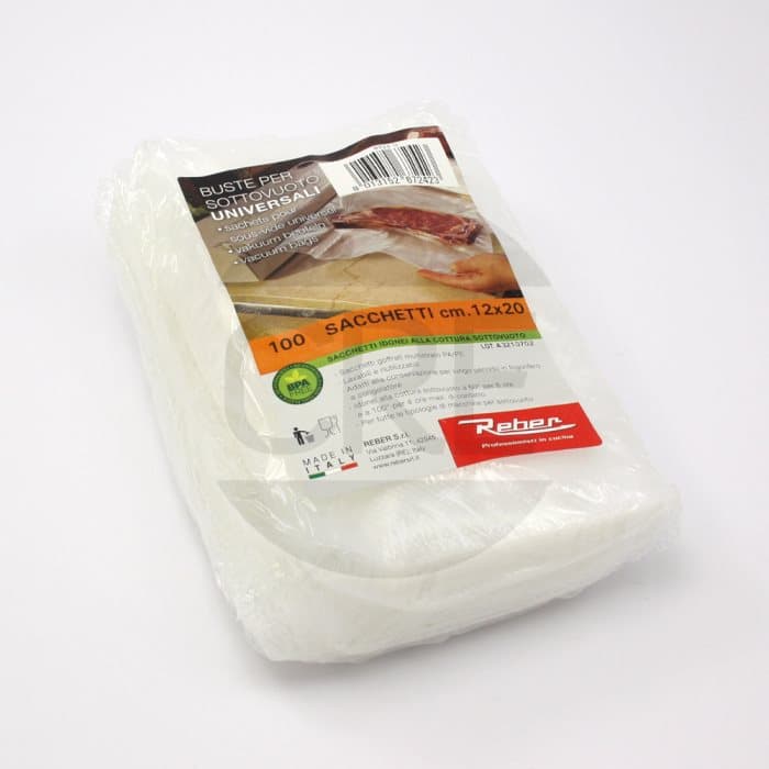 Sacchetti 12x20cm, 100 pezzi, Sottovuoto, Universali, Multistrato PA/PE, Filtro UV - 2