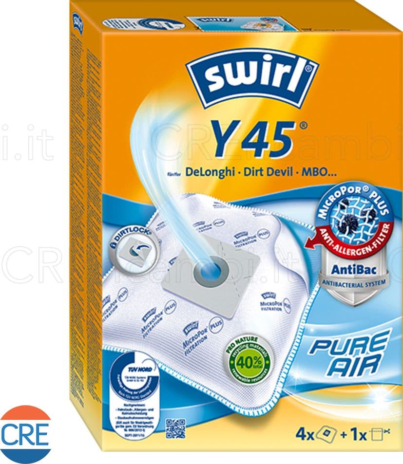Sacchetti Microfibra x4 e Filtro Aria Compatibili per Aspirapolvere Delonghi e altri - 2