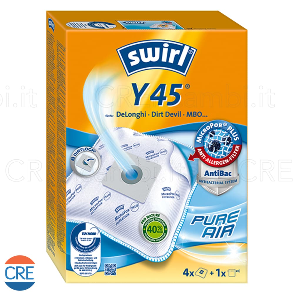 Sacchetti Microfibra x4 e Filtro Aria Compatibili per Aspirapolvere Delonghi e altri - 2