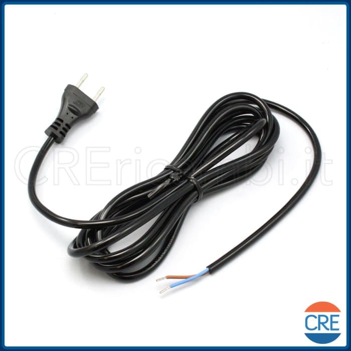 Cavo Alimentazione 2x1 Spina EU 3,3m per Phon Asciugacapelli Parlux - 2