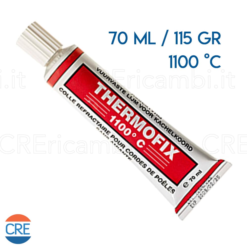 ThermoFix Adesivo Refrattario 1100°C, 70ml / 115 gr per Stufe, Caminetti, Forni - 2