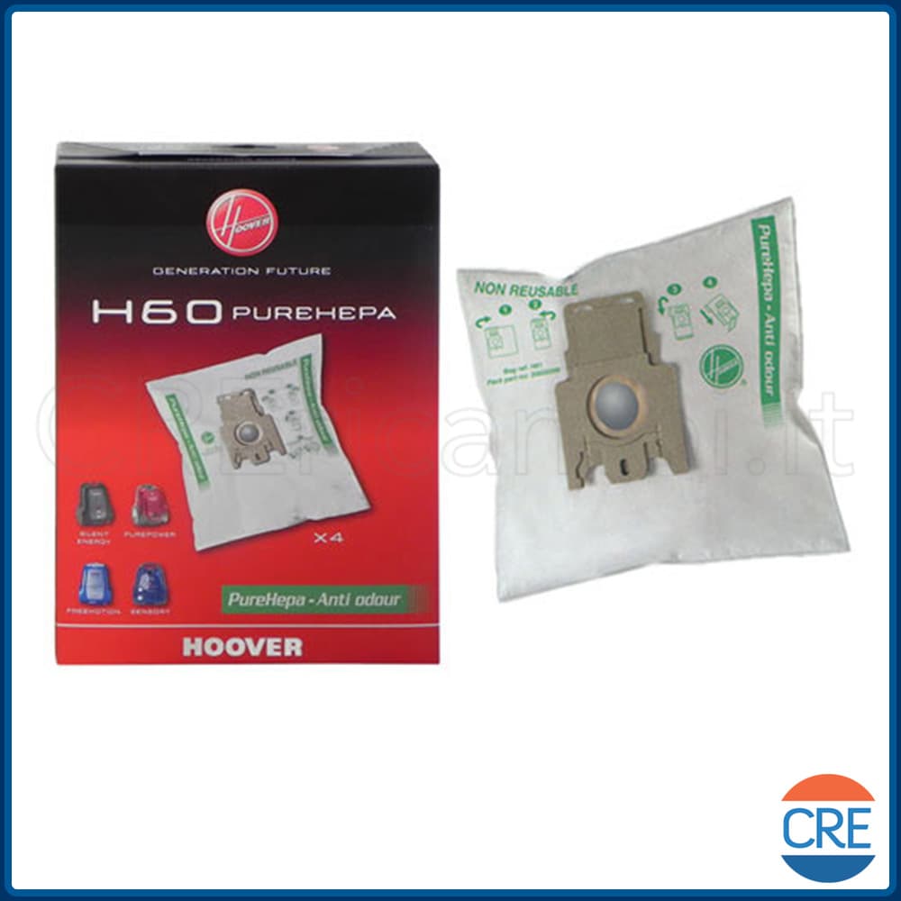 H60 Sacchetti PureHepa per Aspirapolvere FreeMotion, PurePower, Sensory, Silent Energy - 2