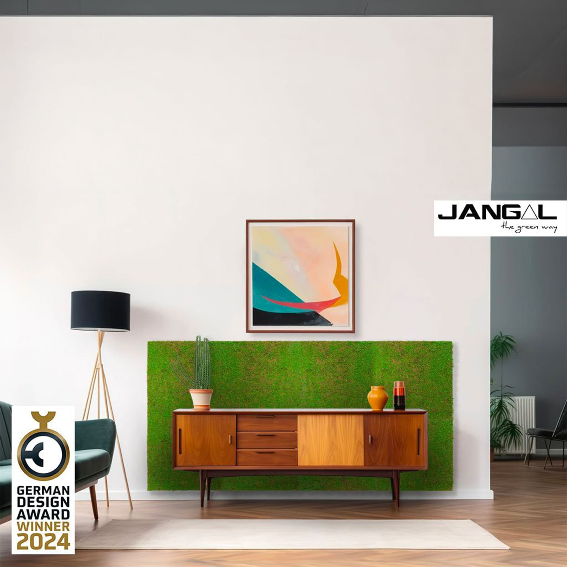 JANGAL Pannelli acustici Modulabili in FLORA sintetica ULTRAREALISTICA 52x52cm mod. LIGHT GREEN COCONUT - 8