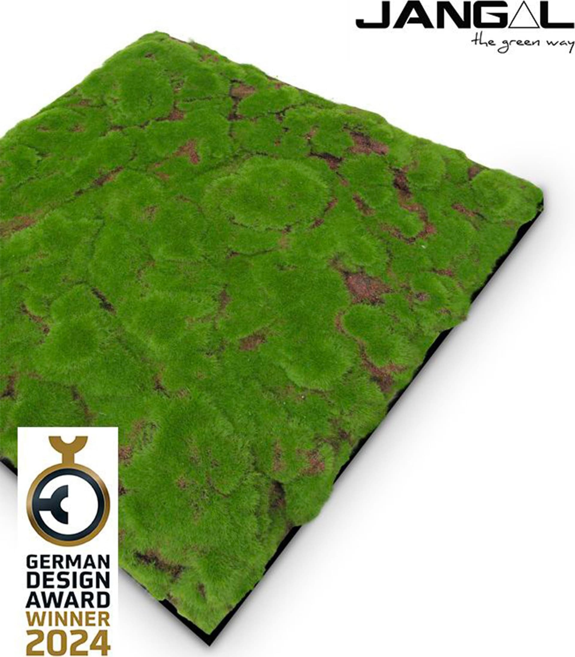 JANGAL Pannelli acustici Modulabili in FLORA sintetica ULTRAREALISTICA 52x52cm mod. FOREST GREEN BULK - Eternal Parquet