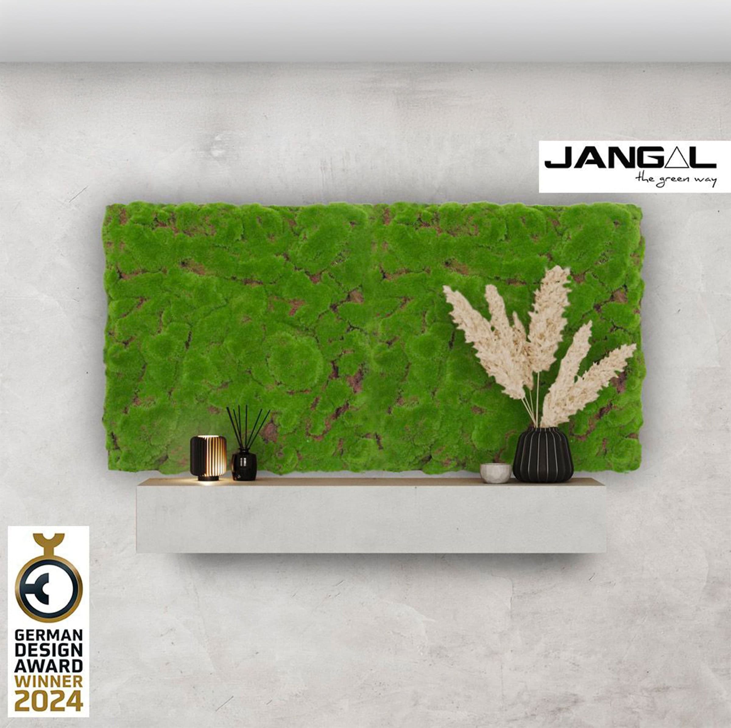 JANGAL Pannelli acustici Modulabili in FLORA sintetica ULTRAREALISTICA 52x52cm mod. FOREST GREEN BULK - Eternal Parquet