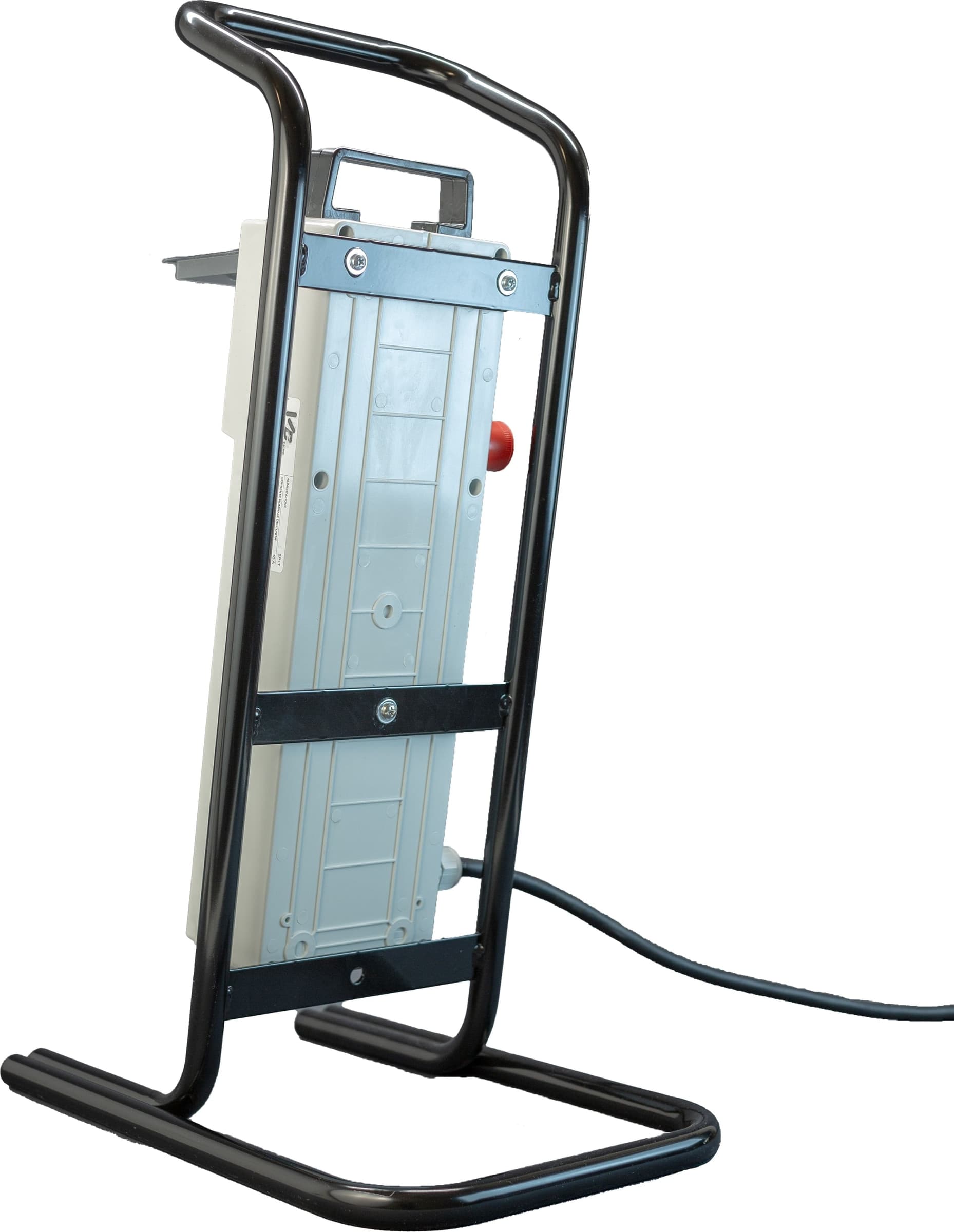 QUADRO TERMOP. 3 PRESE 2P+T 16A 230V IP67 + PULSANTE D'EMERGENZA + CAVALLETTO ACCIAIO - ElettroWatt.eu