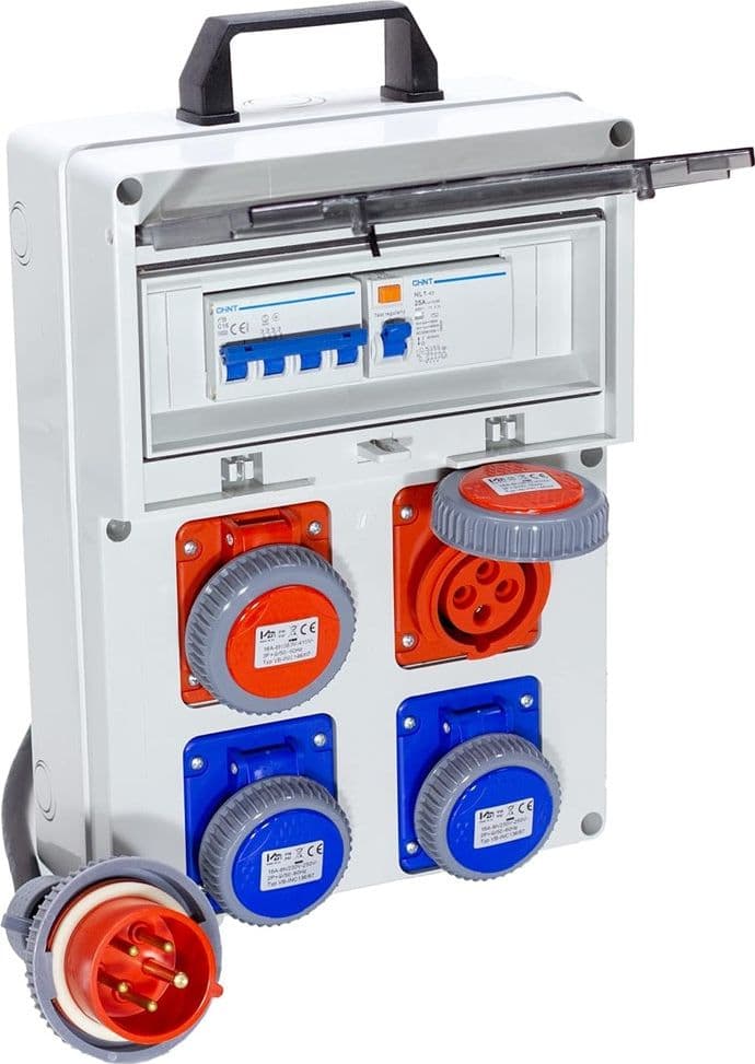 QUADRO TERMOP.  4 PRESE-  2X 2P+T 16A 230V IP67+2X 3P+T 16A 400V IP67