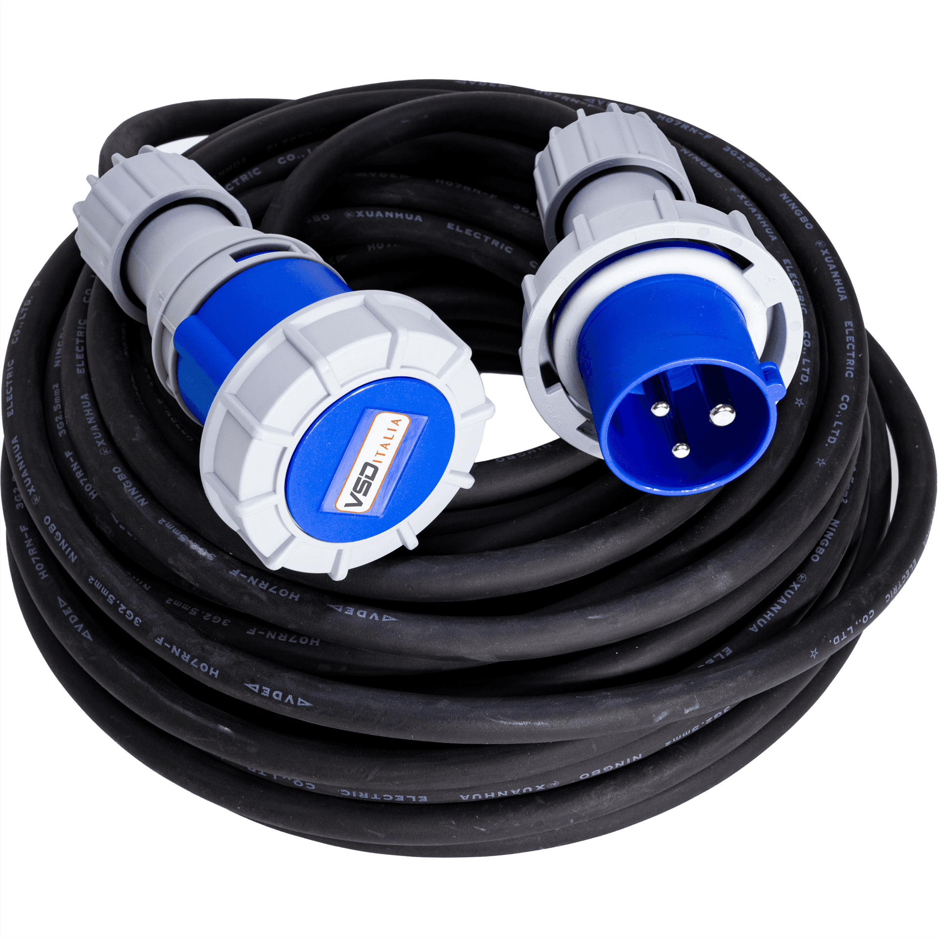 PROLUNGA ELETTRICA INDUSTRIALE 16A DA 5 METRI - CAVO IN NEOPRENE 3G2.5 - PROTEZIONE IP67 - 4
