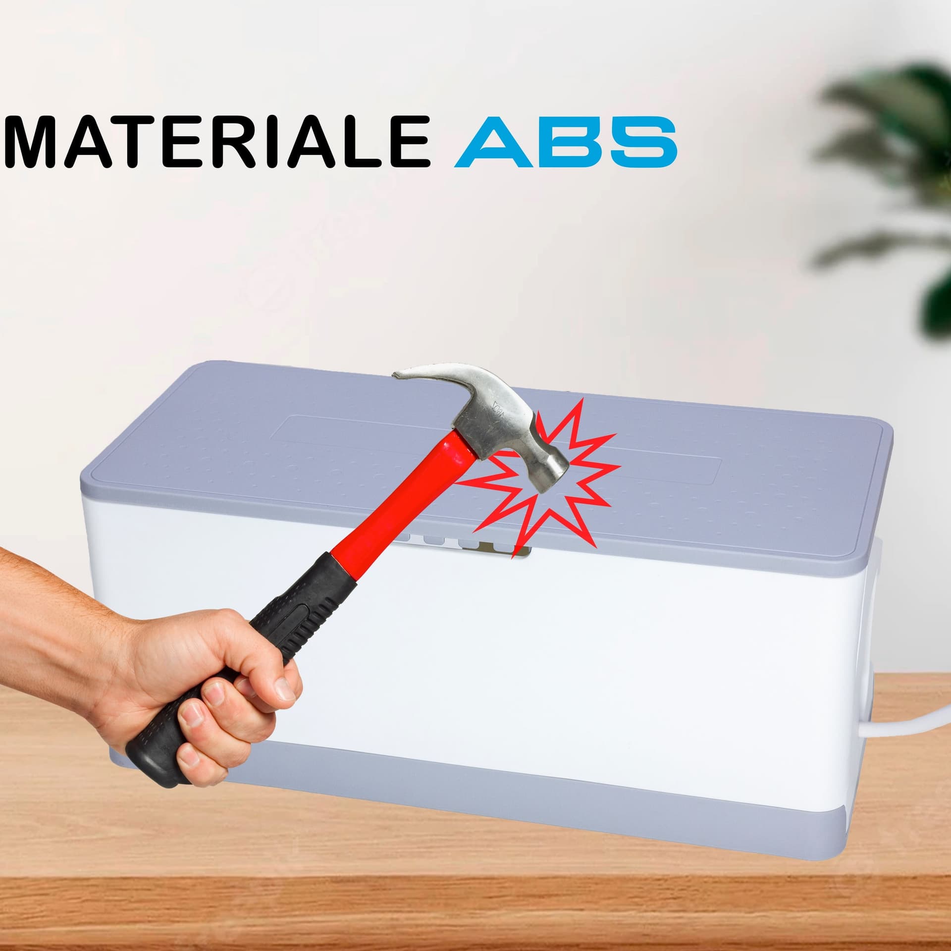 Scatola Porta Cavi in ABS super resistente, Protezione Ciabatte elettriche, sistema i cavi aggrovigliati, Sicurezza Bambini e Animali. - 14