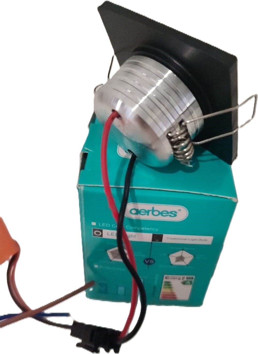 Mini Faretto LED COB 3W NERO incasso a molle cartongesso Punto luce Spot fisso 240Lm 220V ip20 - 5