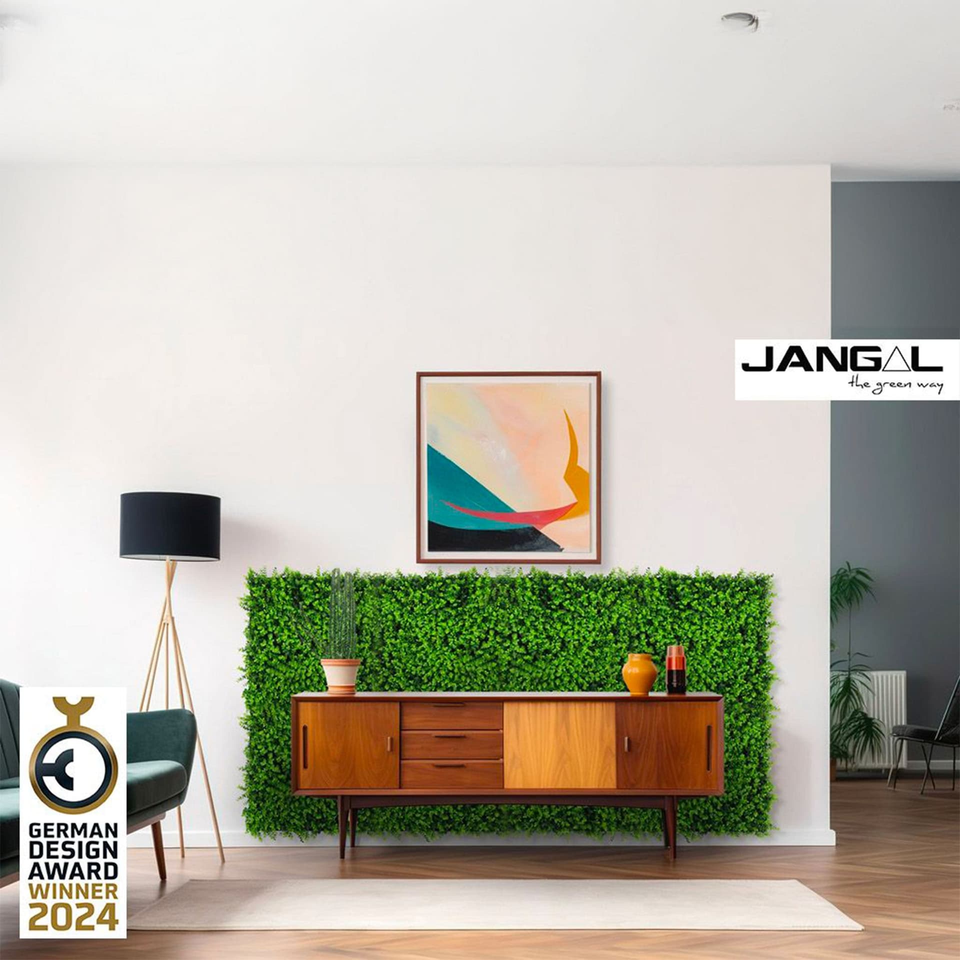 JANGAL Pannelli acustici Modulabili in FLORA sintetica ULTRAREALISTICA 52x52cm mod. MIXED BUXUS - Eternal Parquet