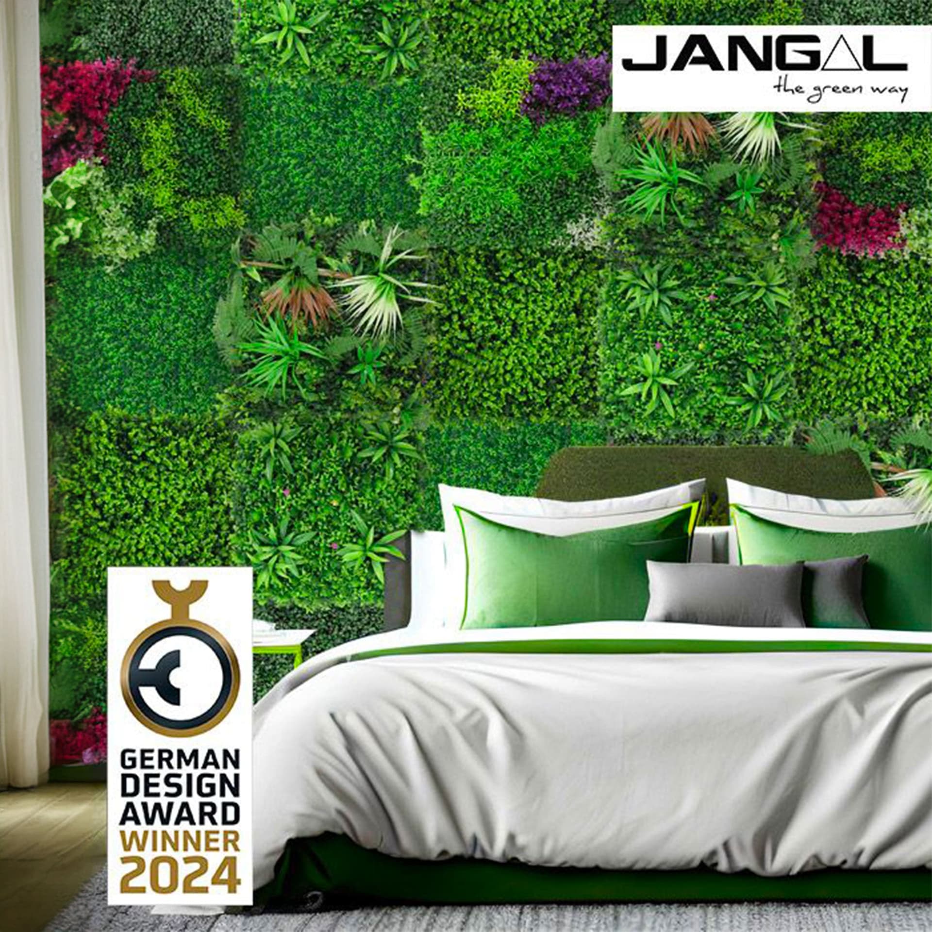 JANGAL Pannelli acustici Modulabili in FLORA sintetica ULTRAREALISTICA 52x52cm mod. DARK BUXUS - Eternal Parquet