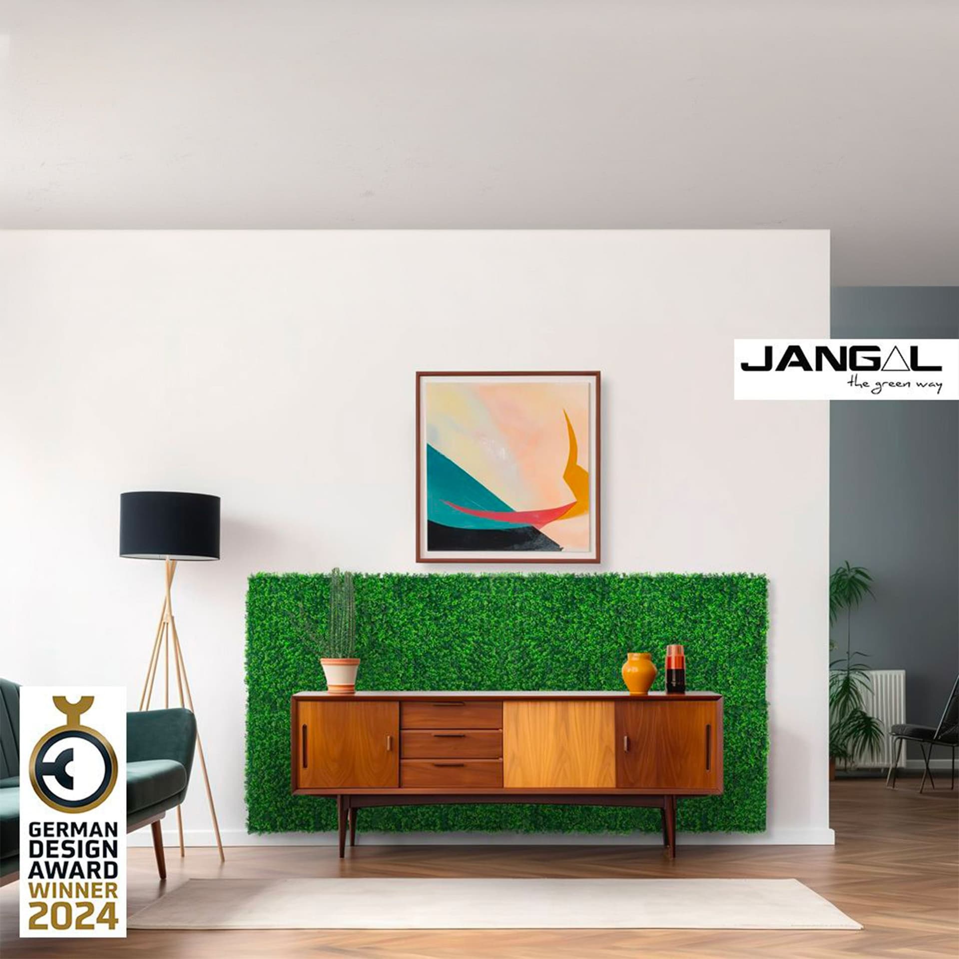 JANGAL Pannelli acustici Modulabili in FLORA sintetica ULTRAREALISTICA 52x52cm mod. DESIGN GRASS - Eternal Parquet