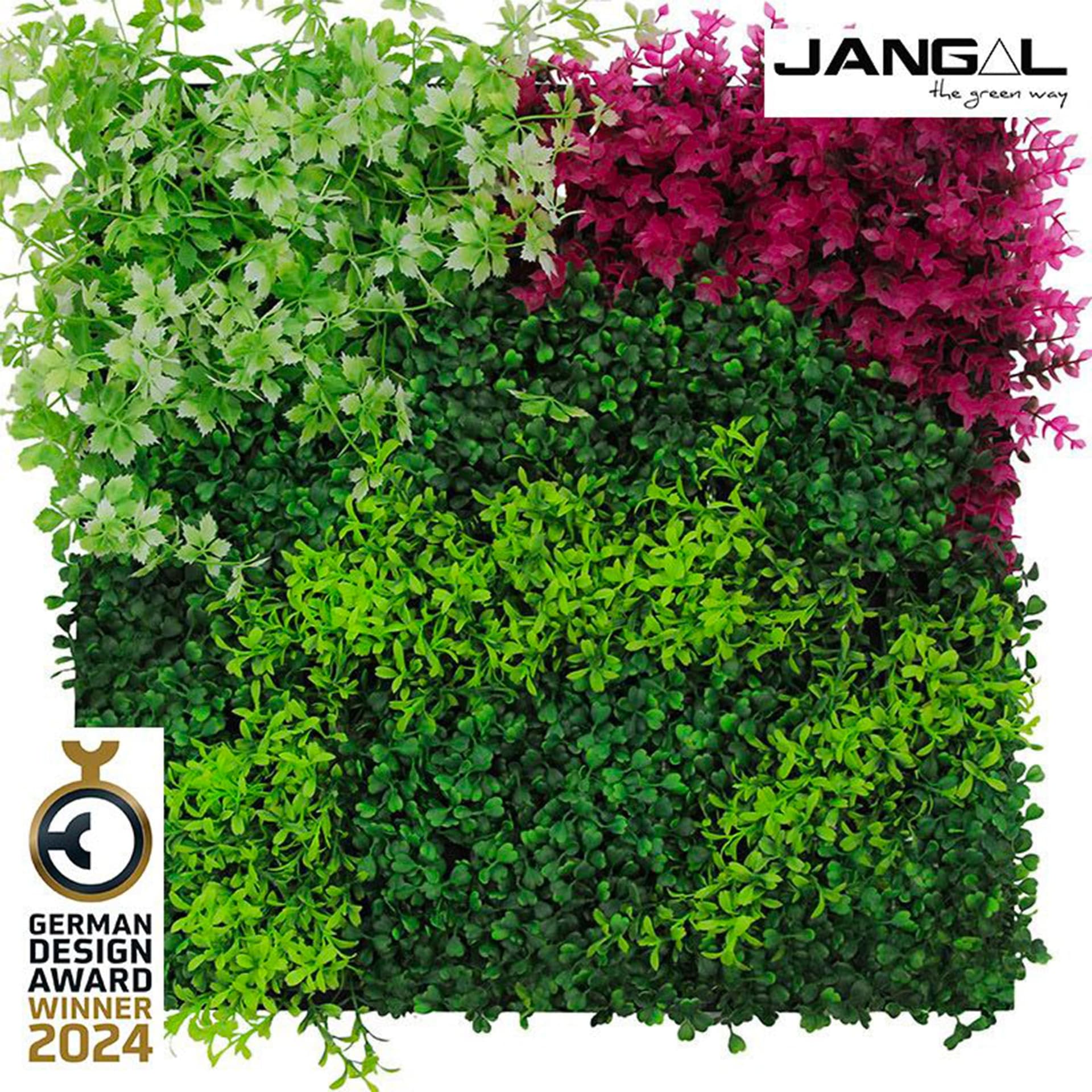 JANGAL Pannelli acustici Modulabili in FLORA sintetica ULTRAREALISTICA 52x52cm mod. PINK MIXED - Eternal Parquet