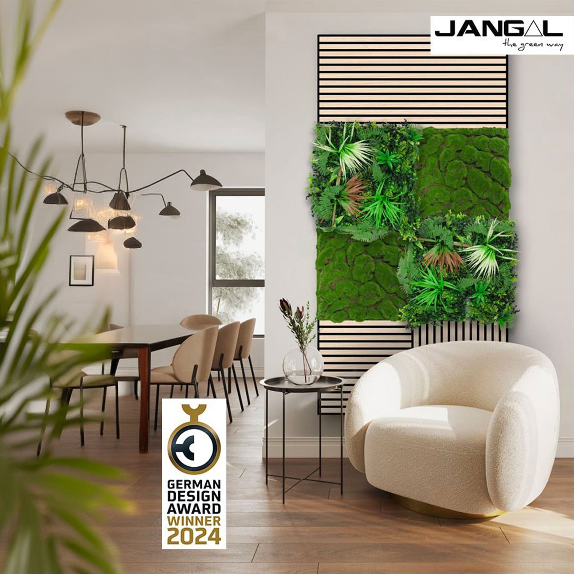 JANGAL Pannelli acustici Modulabili in FLORA sintetica ULTRAREALISTICA 52x52cm mod. EXOTIC - Eternal Parquet