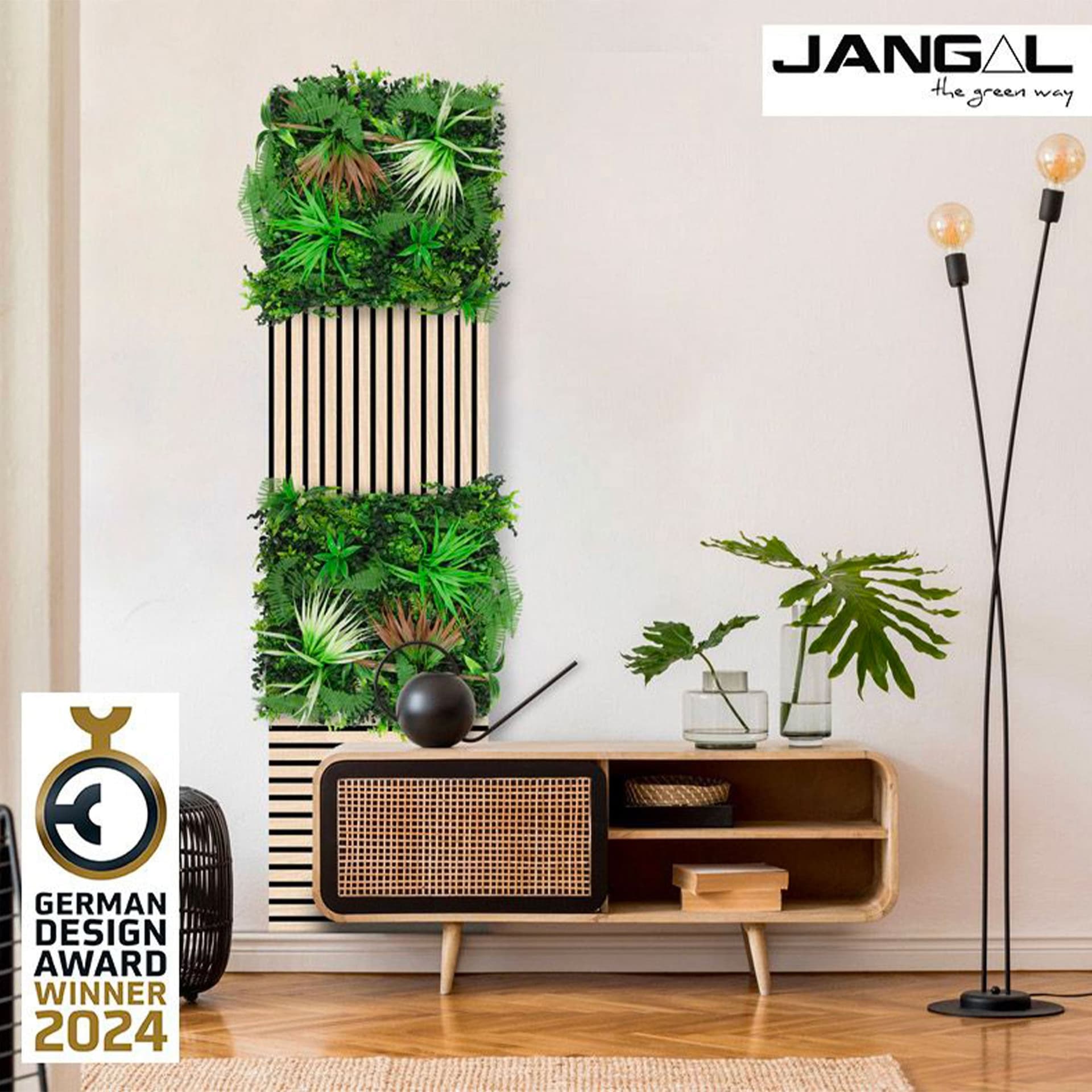 JANGAL Pannelli acustici Modulabili in FLORA sintetica ULTRAREALISTICA 52x52cm mod. EXOTIC - Eternal Parquet