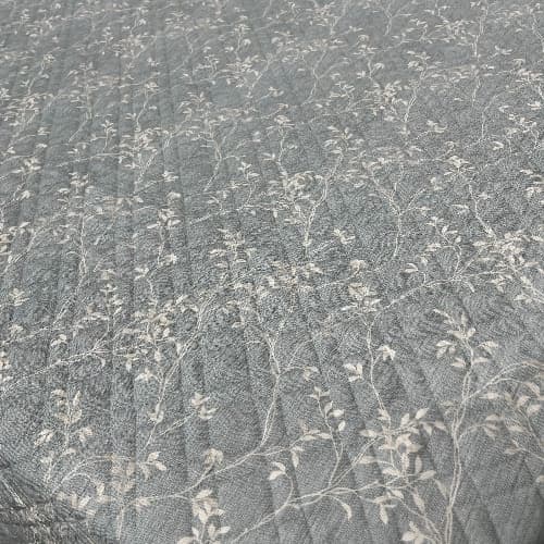 Trapuntino matrimoniale con stampa digitale floreale art.Dalia colore acqua misura: 270x270 sopra tessuto: 100% cotone sotto tessuto: 100% cotone Mon Amour made in Italy - 4