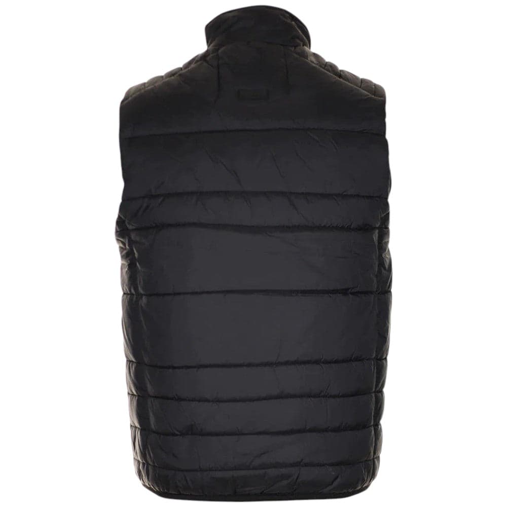 Blend-piumino-smanicato-nero-beige