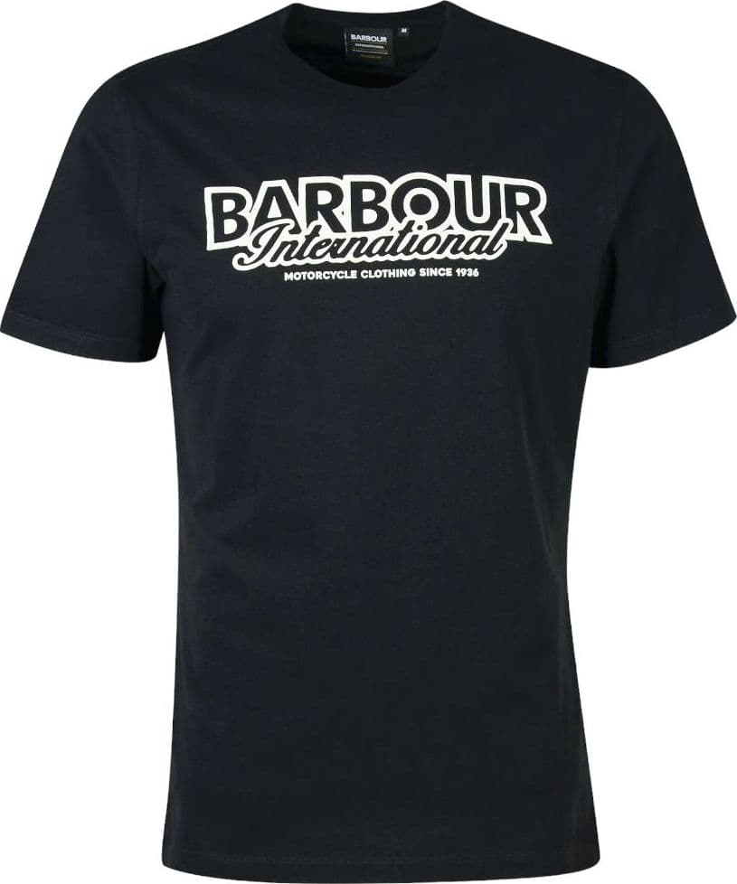Barbour International T-shirt nera ROWLEY MTS1132