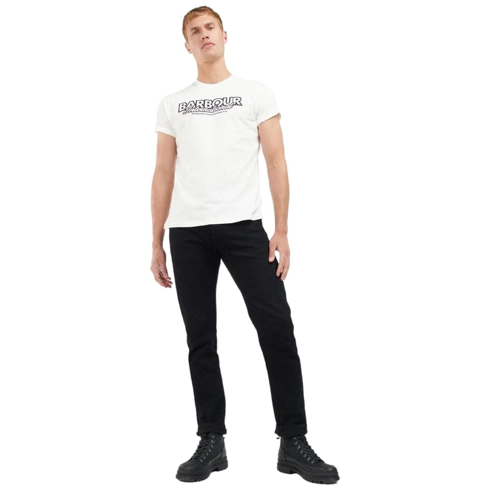 Barbour International T-shirt bianca ROWLEY MTS1132 - 5