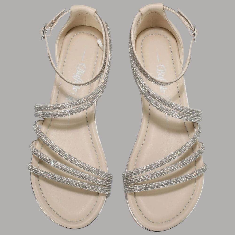 Buffalo sandalo Capri Glam Vegan sandalo basso strass plantare Memory Foam - 3