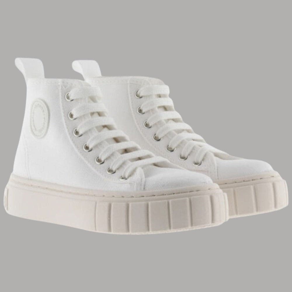 Victoria Scarpe Alte Donna in Tela Biologica Suola Alta 3cm Abril - 5