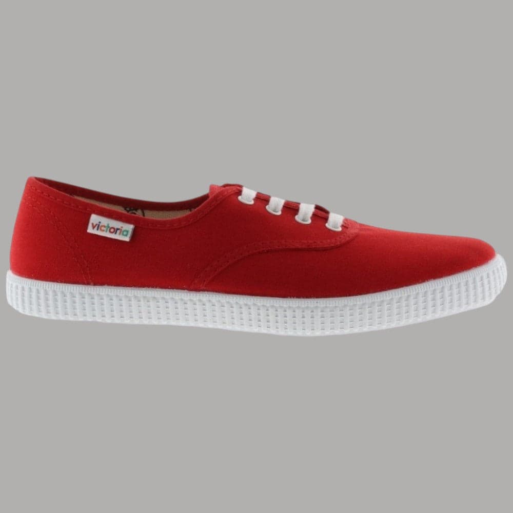 Victoria Scarpe Tela Donna 1915 Inglesa Cotone Biologico Suola Riciclata Rosso – 36 – minimalista