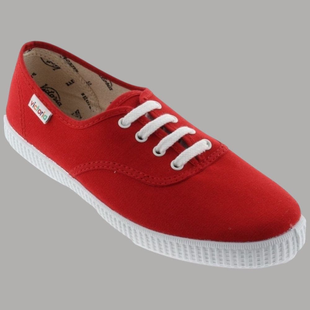 Victoria Scarpe Tela Donna 1915 Inglesa Cotone Biologico Suola Riciclata Rosso - 4