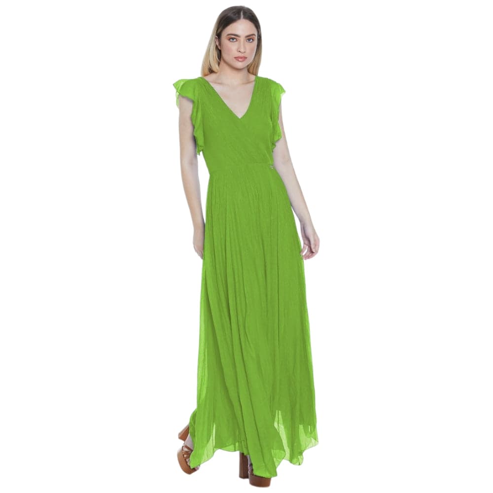 Relish abito lungo verde mela Azzurrina – XS – tessuto