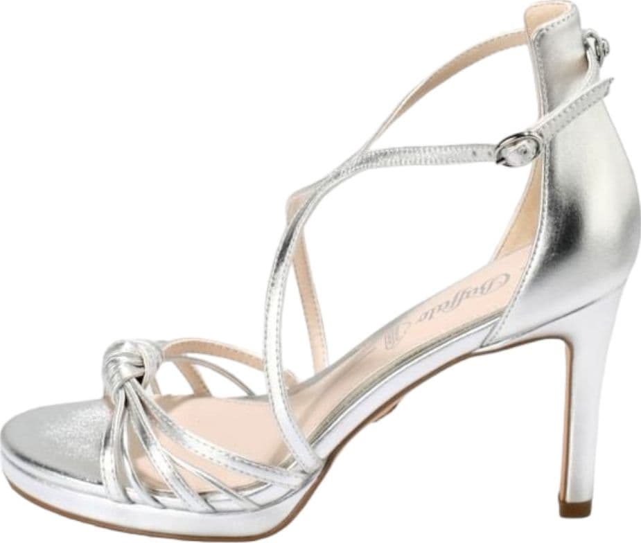 Buffalo sandalo con tacco argento Serena Bow