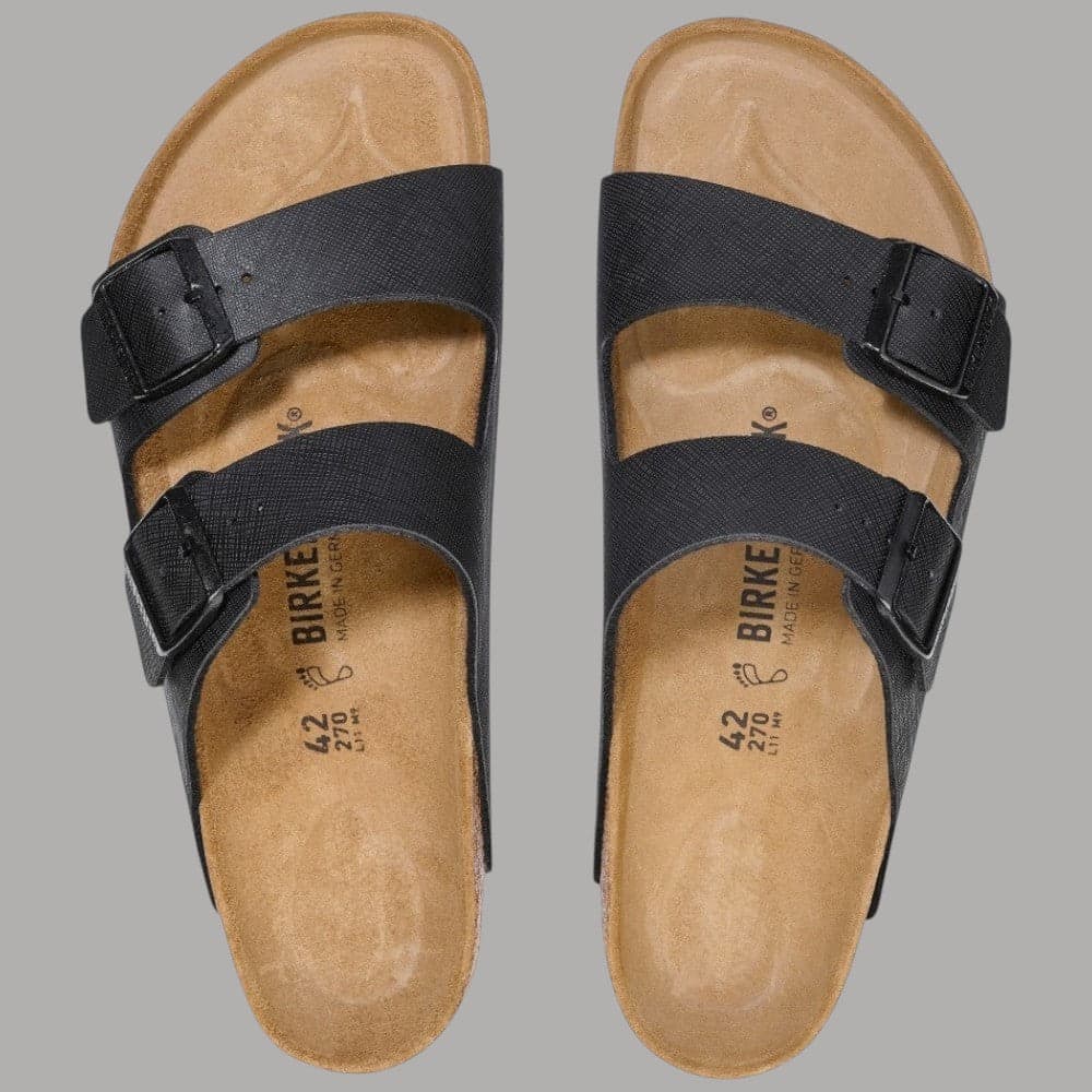 Birkenstock ciabatte Arizona nero saffiano 1026425 Ciabatte Birkenstock