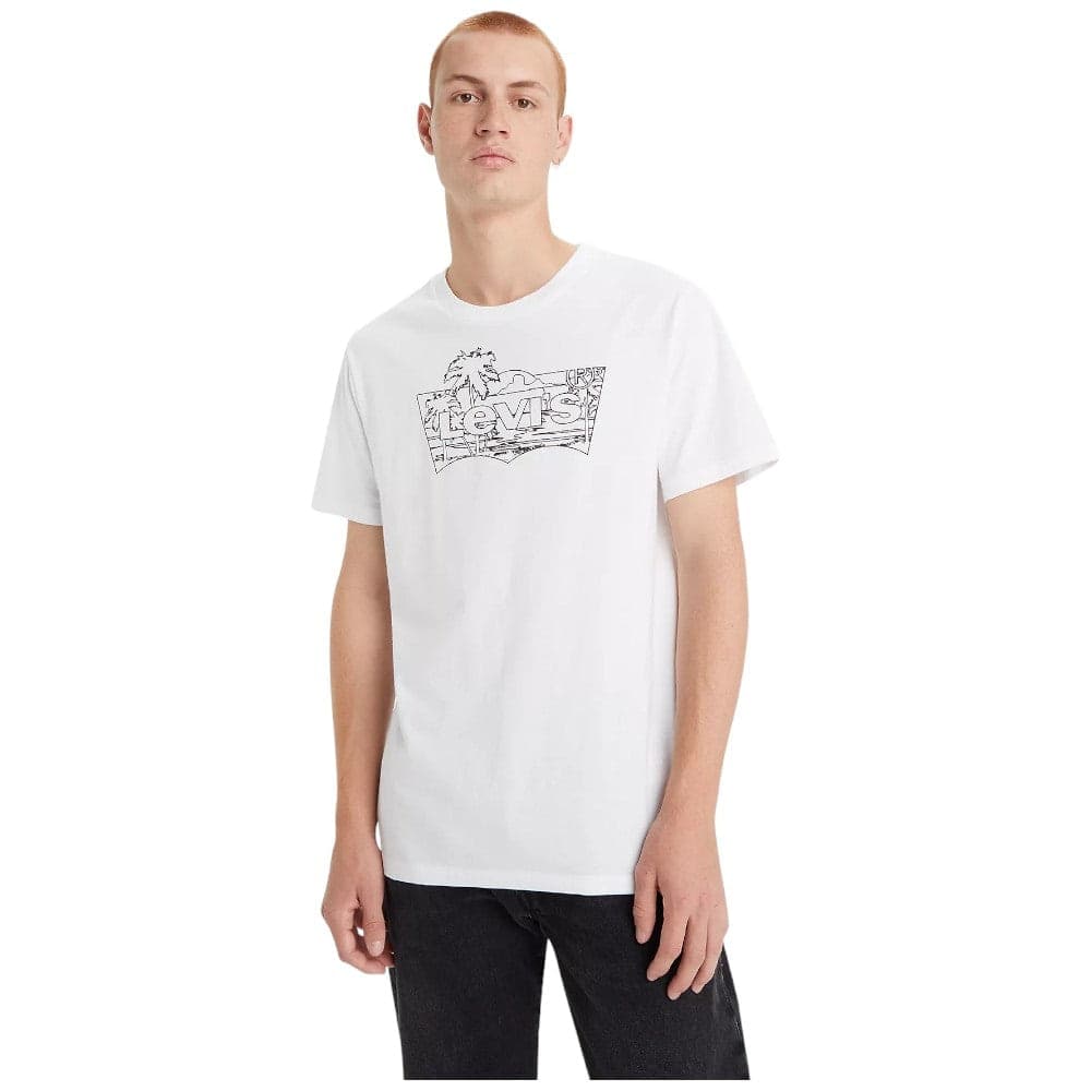 Levi's t-shirt bianca con stampa 22491-1476