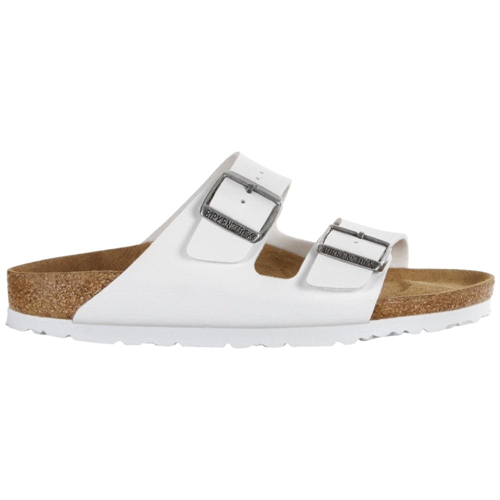 Birkenstock Ciabatte Arizona Birko-Flor Pelle Scamosciata Calzata Stretta – 36, Bianco – bianco