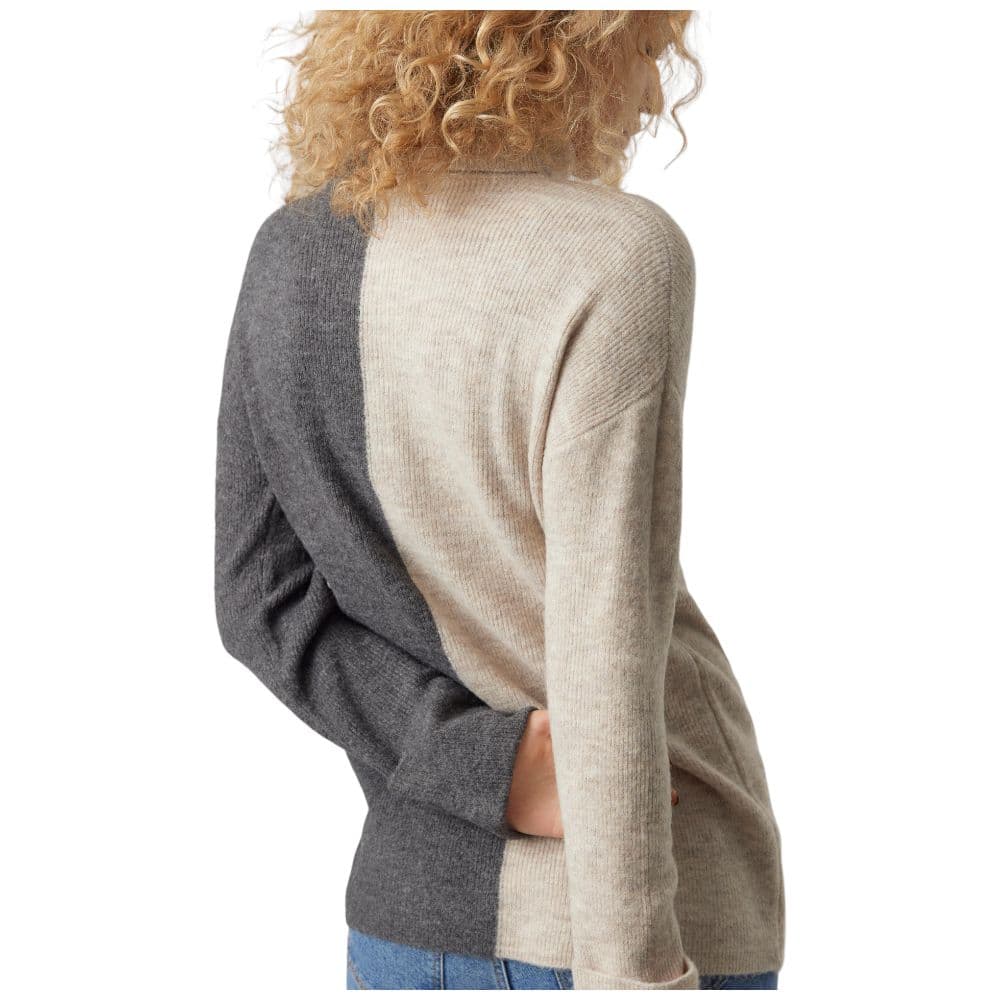 Vero-Moda-maglia-lunga-Lefile-beige-grigio