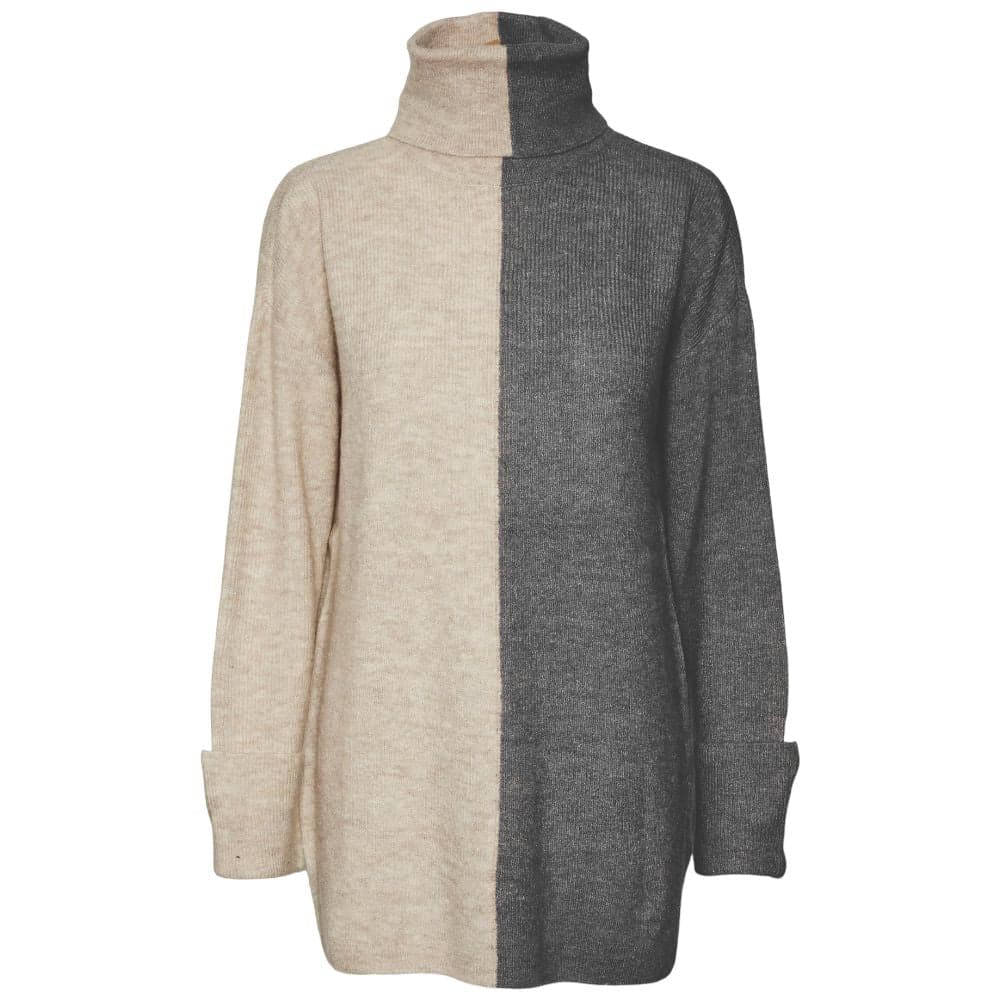 Vero Moda maglia lunga Lefile beige grigio in Maglioni Prodotti di Classe - Nocera Superiore, commercioVirtuoso.it