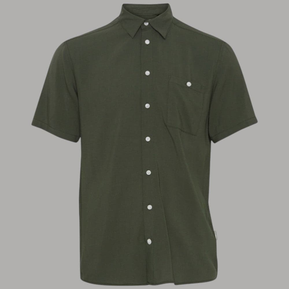 Camicia Maniche Corte Verde Uomo con Bottoni e Taschino - Prodotti di Classe