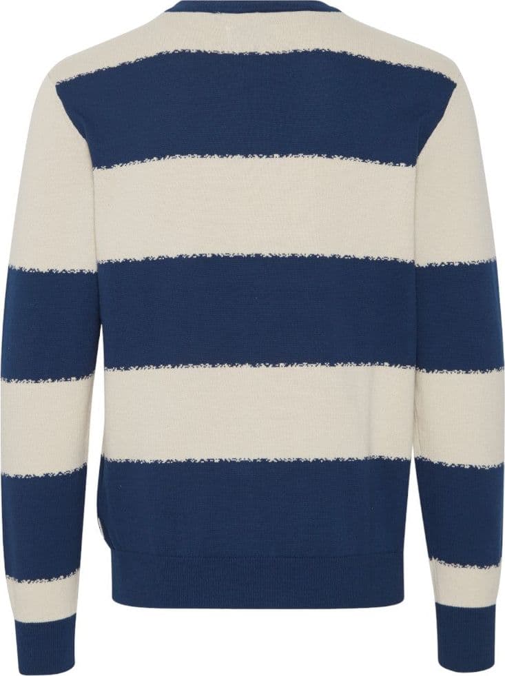 Blend pullover blu beige a righe larghe 20716402 Maglieria Blend