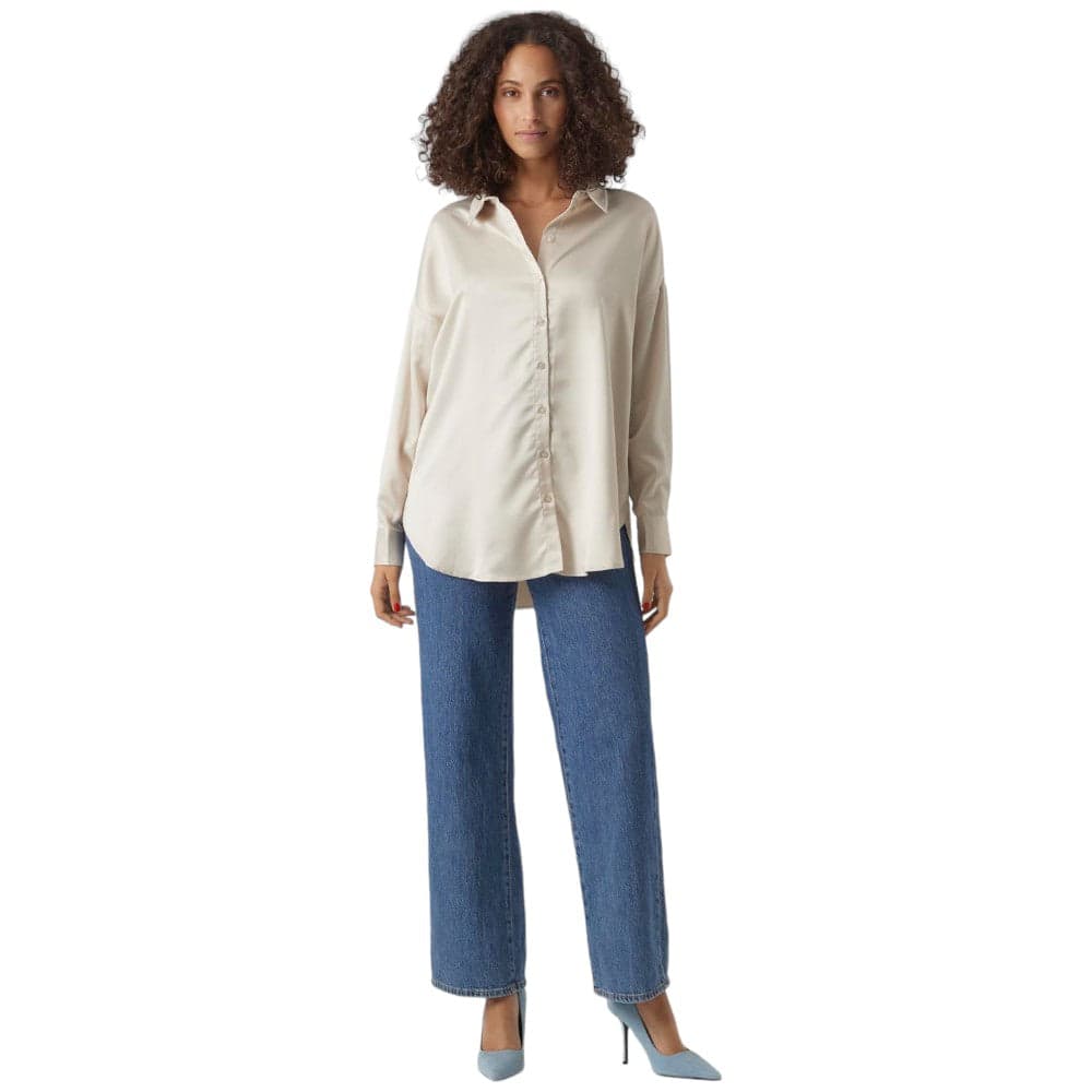 Vero Moda camicia beige over Merle 10294095 – XS – maglia