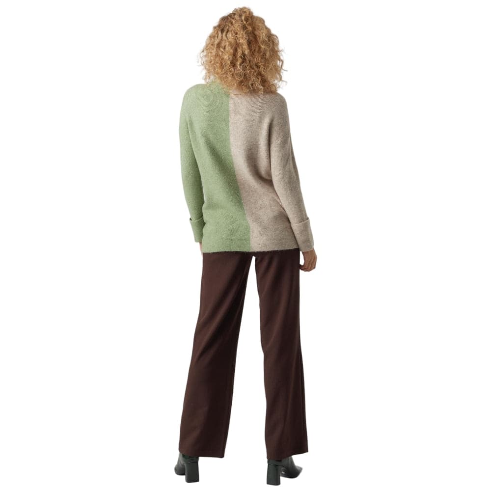 Vero Moda maglia lunga Lefile beige verde - 5