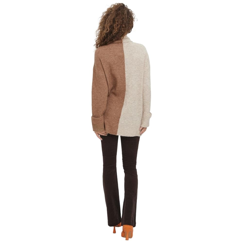 Vero Moda maglia lunga Lefile beige marrone - 5