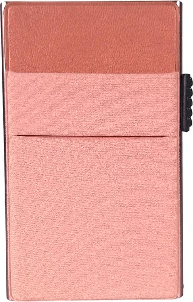 Sei G portacarte in alluminio rosa con tasca elastica Portafogli SEI G