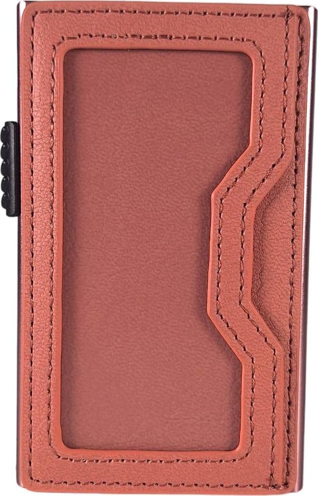 Sei G portacarte in alluminio rosa con tasca elastica Portafogli SEI G