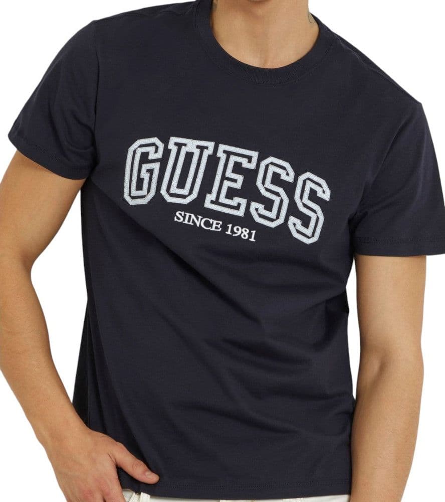 Guess t-shirt blu logo College M4GI62 I3Z14 T-shirt Guess