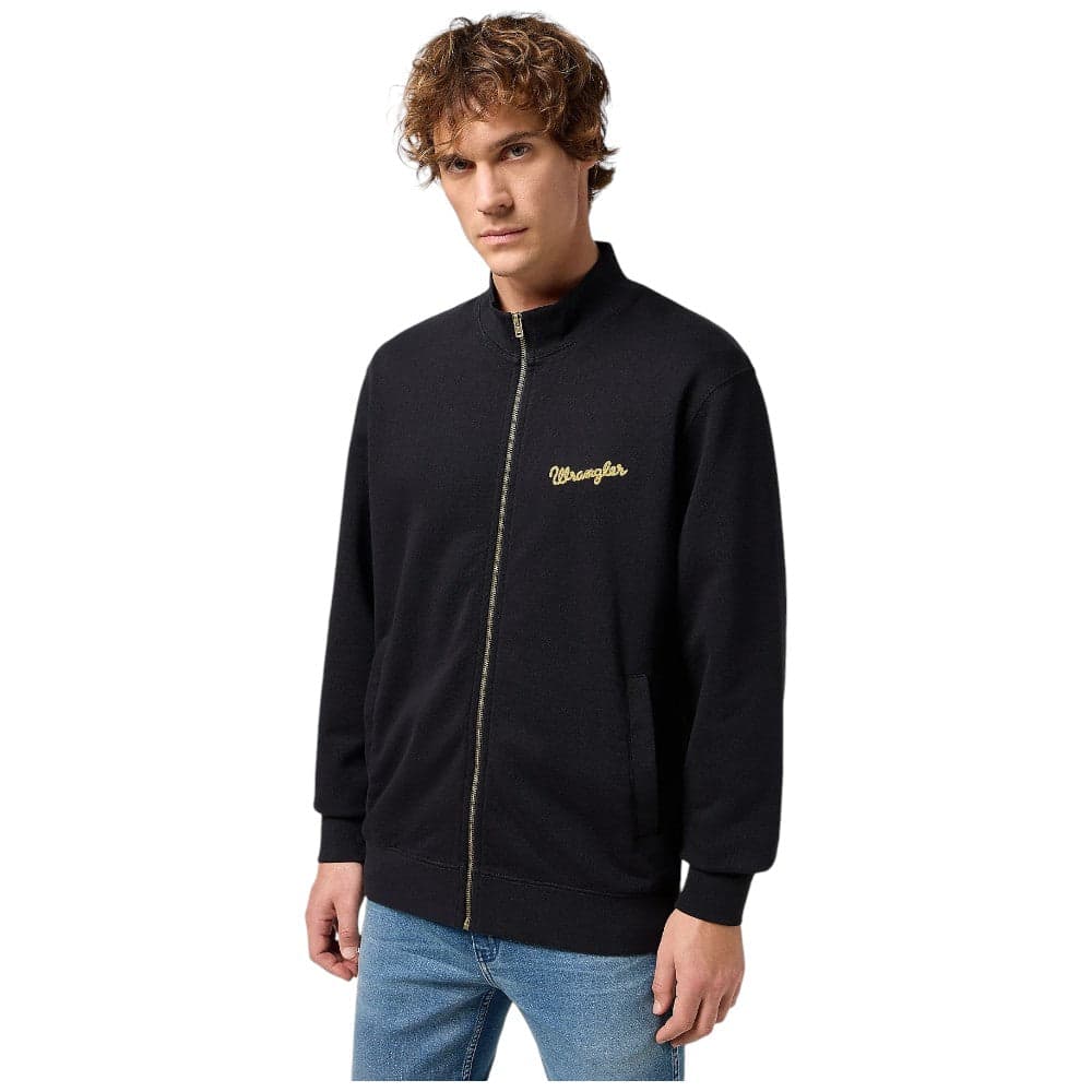 Wrangler felpa nera full zip 112350548 – S, Nero – giacca